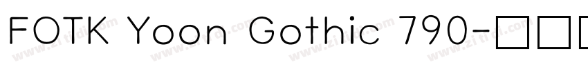 FOTK Yoon Gothic 790字体转换
